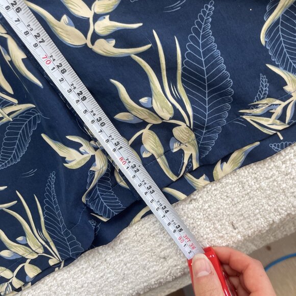 Cache Creek Hawaiian Aloha Shirt Men’s XL Floral Palm Tree AOP Blue / White Read - Picture 8 of 14